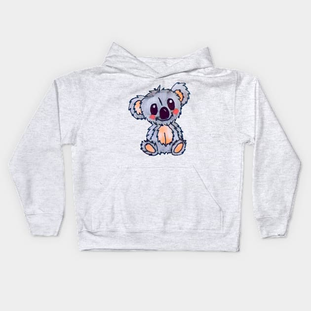 Little Koala Kids Hoodie by LuvbuzzArt